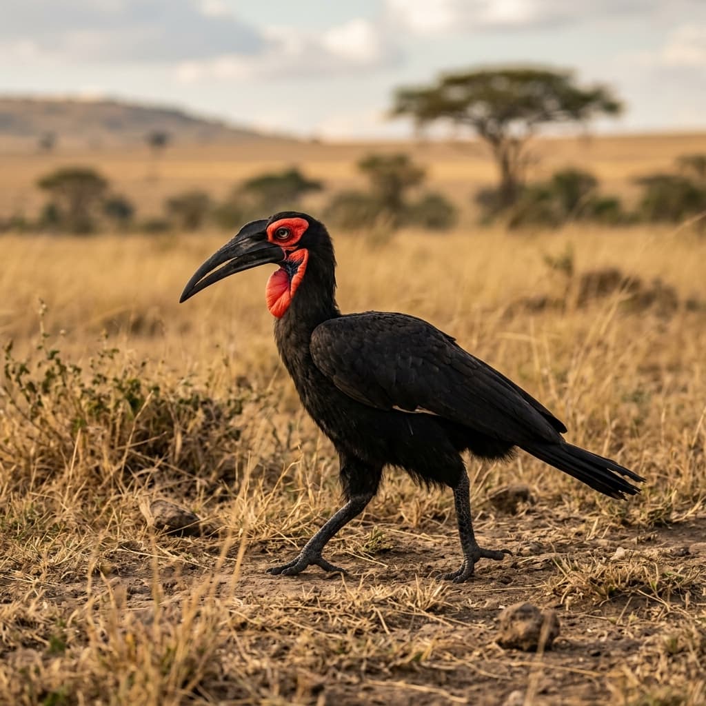 Illustration of Ground Hornbill