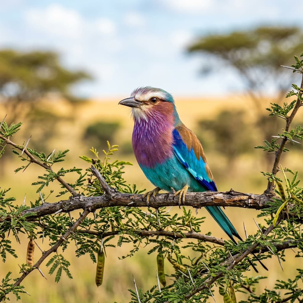Illustration of Lilac-Breasted Roller