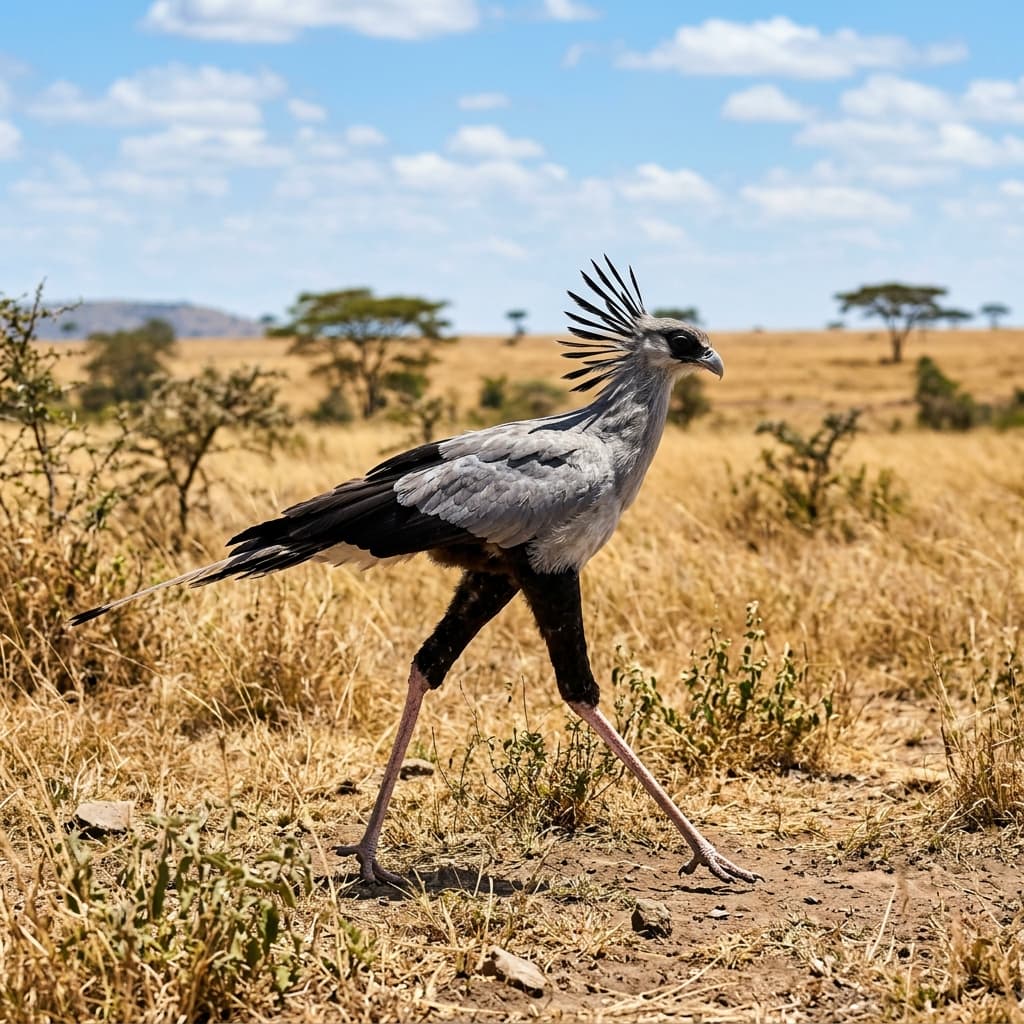 Illustration of Secretary Bird
