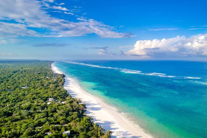 Calm blue waters in Pemba Island Tanzania