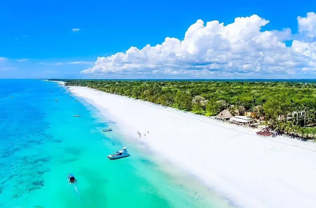 Clear turquoise water private beaches Zanzibar