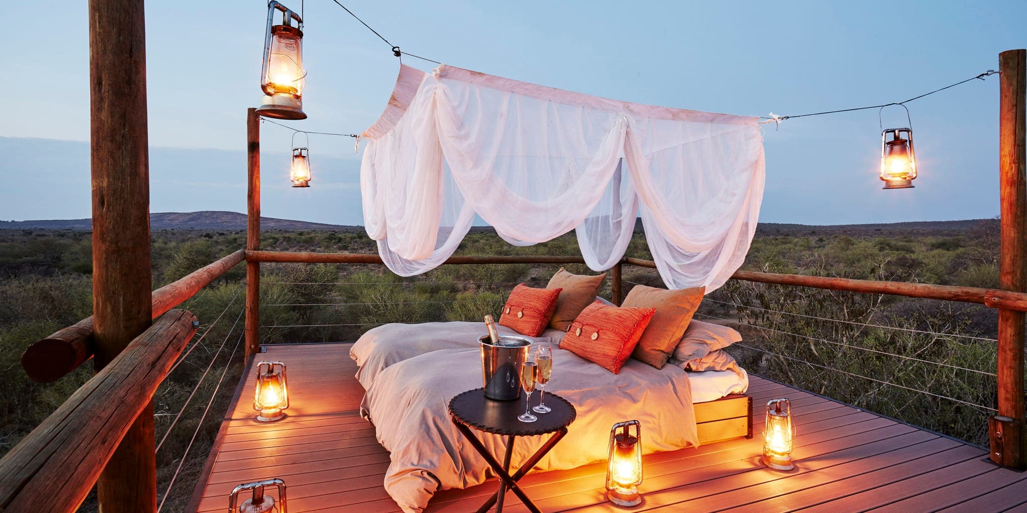 Bespoke romantic sunset honeymoon safari